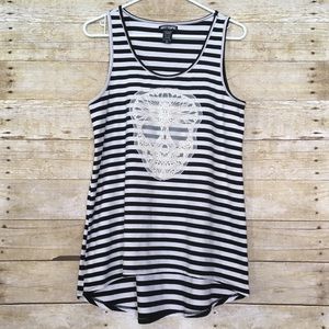 ON SALE! Hot Topic Sugar Skull Striped Tank